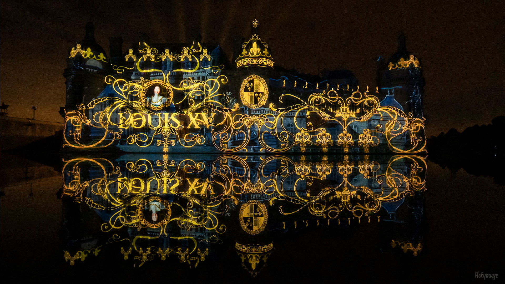 Le rocher des trésors 2 - Chantilly - Louis XV - Video Mapping Monumental 2022 @holymage @delacroixstudio