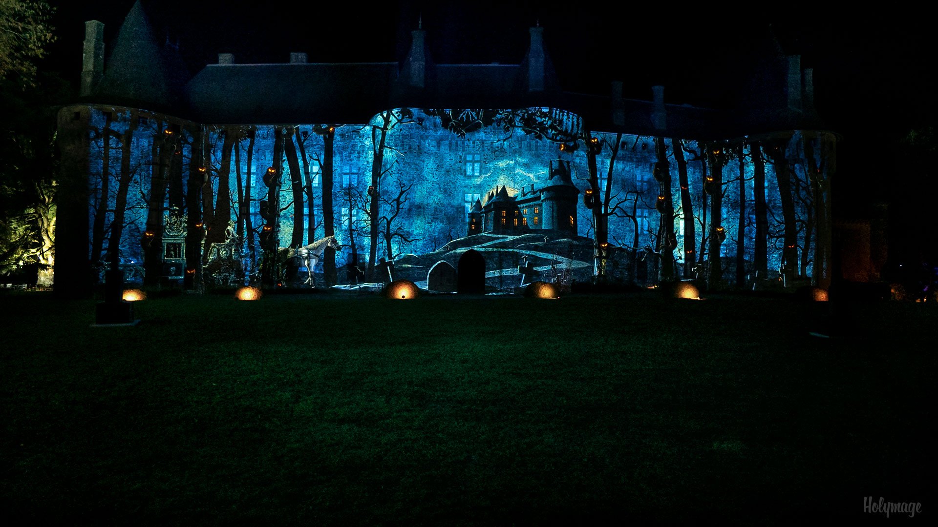 Video mapping Halloween - Pompadour - 2022 - @Holymage - @Delacroixstudio